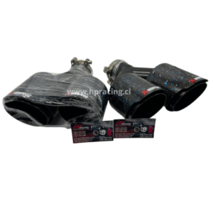 Cola De Escape Doble Carbón Forjado Entrada 2.5" Salida 4"