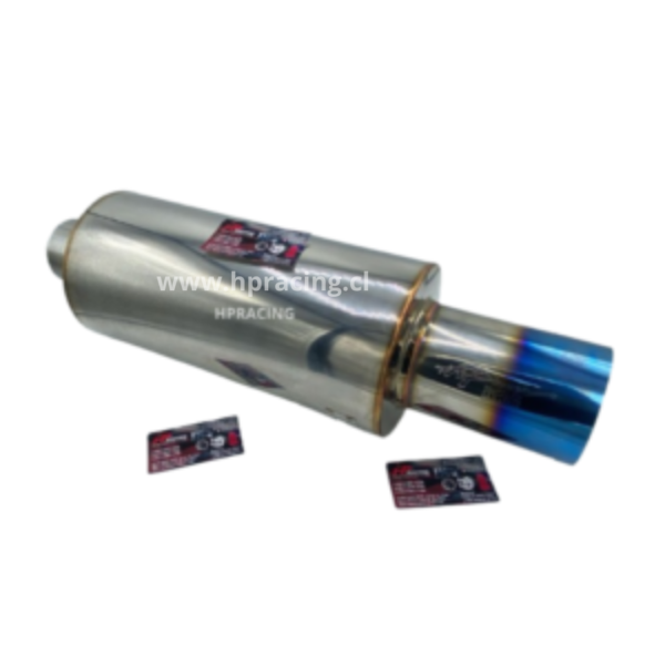 Muffler Alto Flujo Entrada 3" Salida 4" (60cm)